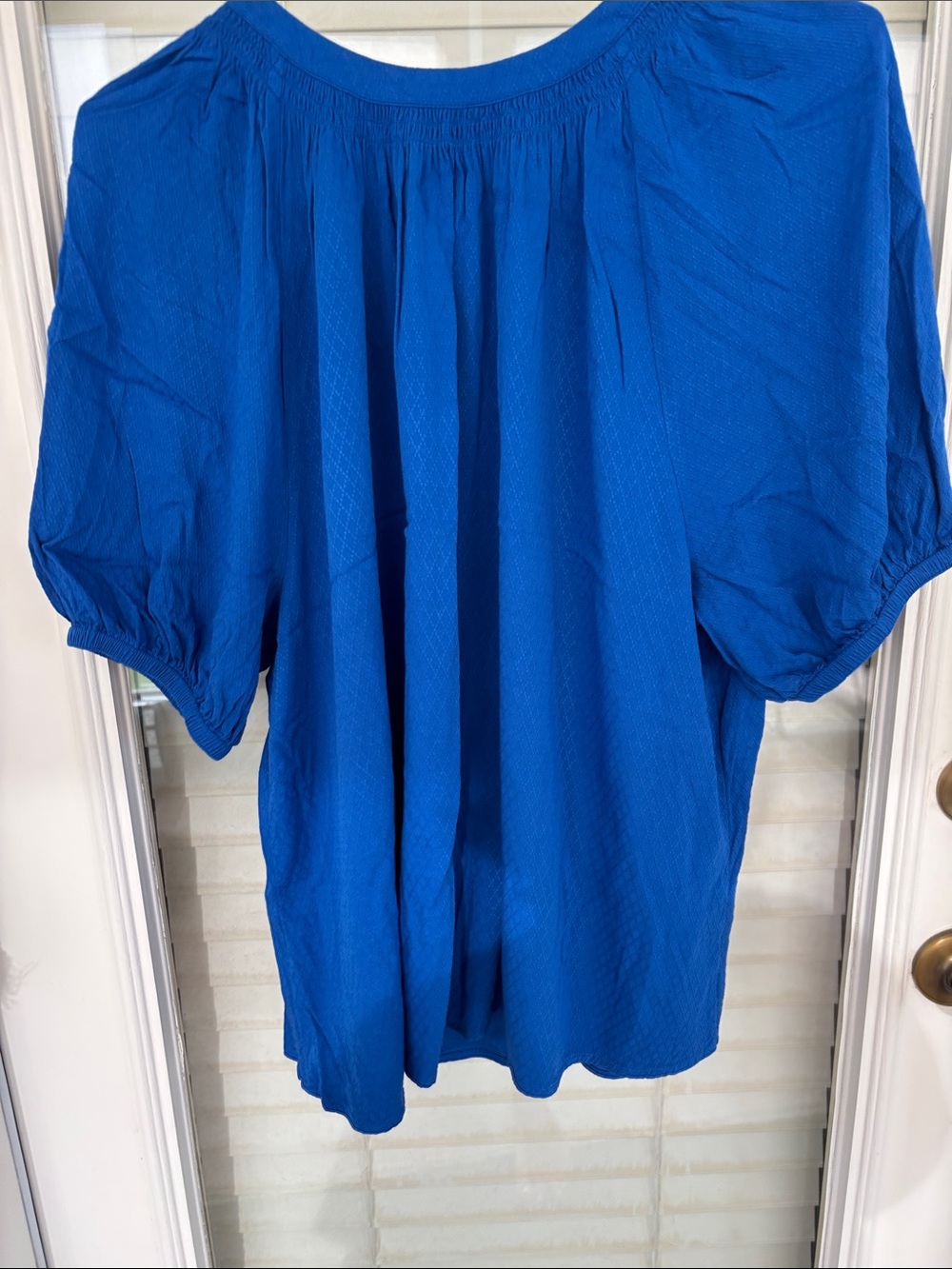 crown & ivy cobalt Blue Peasant Top - Picture 5 of 5